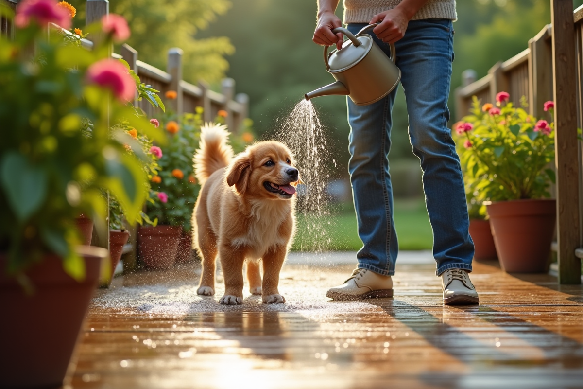 chien eau