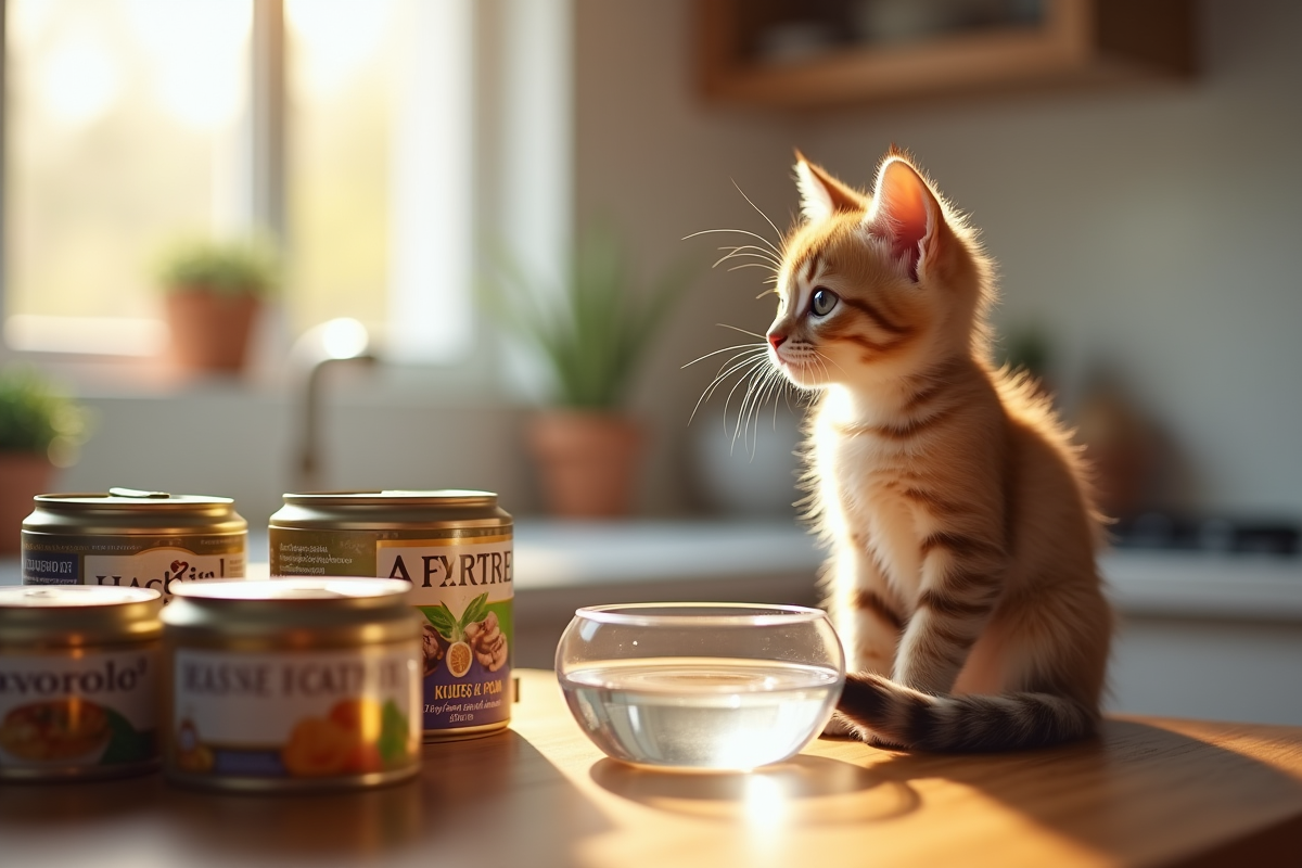 chaton nourriture